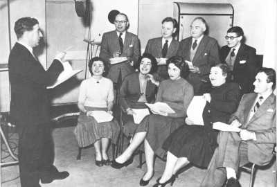 Rehearsing  in the Broad Street studios in November 1955