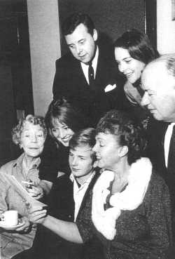 Front row (l. to r.) : Dorothy Lane (Mrs. Freeman); Aline Waites (Gwen); John Moulder-Brown (Gwen's son Billy); Jessie Matthews (Mrs. Dale) - Back Row: Leslie Heritage (Bob); Mary Steele (Jenny); Charles Simon (Dr. Dale)