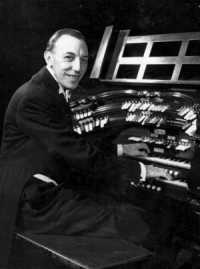 Ronald Brickell at the keyboard of the Gaumont Bournemouth