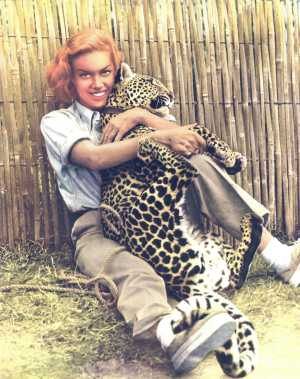 Michaela Denis with leopard