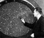 Patrick Moore with sky chart