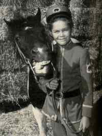 Corky with circus pony