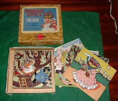 Prudence Kitten Picture Cubes game