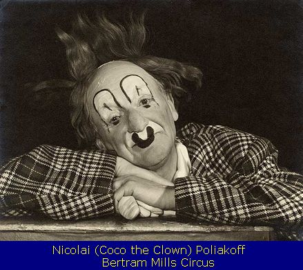 Nicolai (Coco the Clown) Poliakoff - Bertram Mills Circus
